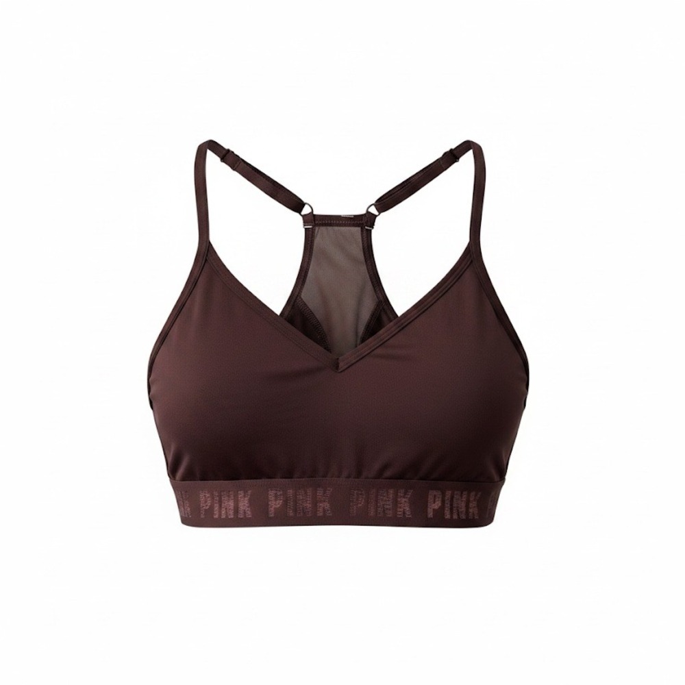 Victoria's Secret PINK Active Ultimate Sports Bra Maroon Mesh Racerback Medium